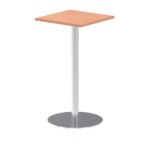 Italia Square Poseur Table Silver Leg - Image 7