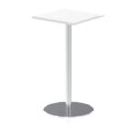 Italia Square Poseur Table Silver Leg - Image 9