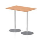 Italia Rectangular Poseur Table Silver Leg - Image 11