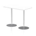 Italia Rectangular Poseur Table Silver Leg - Image 21