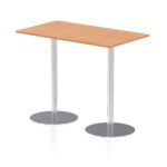 Italia Rectangular Poseur Table Silver Leg - Image 23