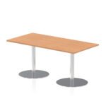 Italia Rectangular Poseur Table Silver Leg - Image 29