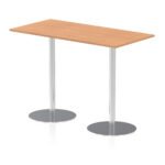 Italia Rectangular Poseur Table Silver Leg - Image 35