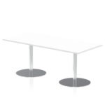 Italia Rectangular Poseur Table Silver Leg - Image 39