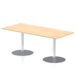 Italia Rectangular Poseur Table Silver Leg - Image 40