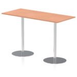 Italia Rectangular Poseur Table Silver Leg - Image 43