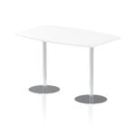 Italia High Gloss Boardroom Table Silver Leg - Image 4