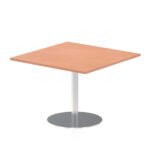 Italia Square Poseur Table Silver Leg - Image 13