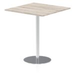 Italia Square Poseur Table Silver Leg - Image 36