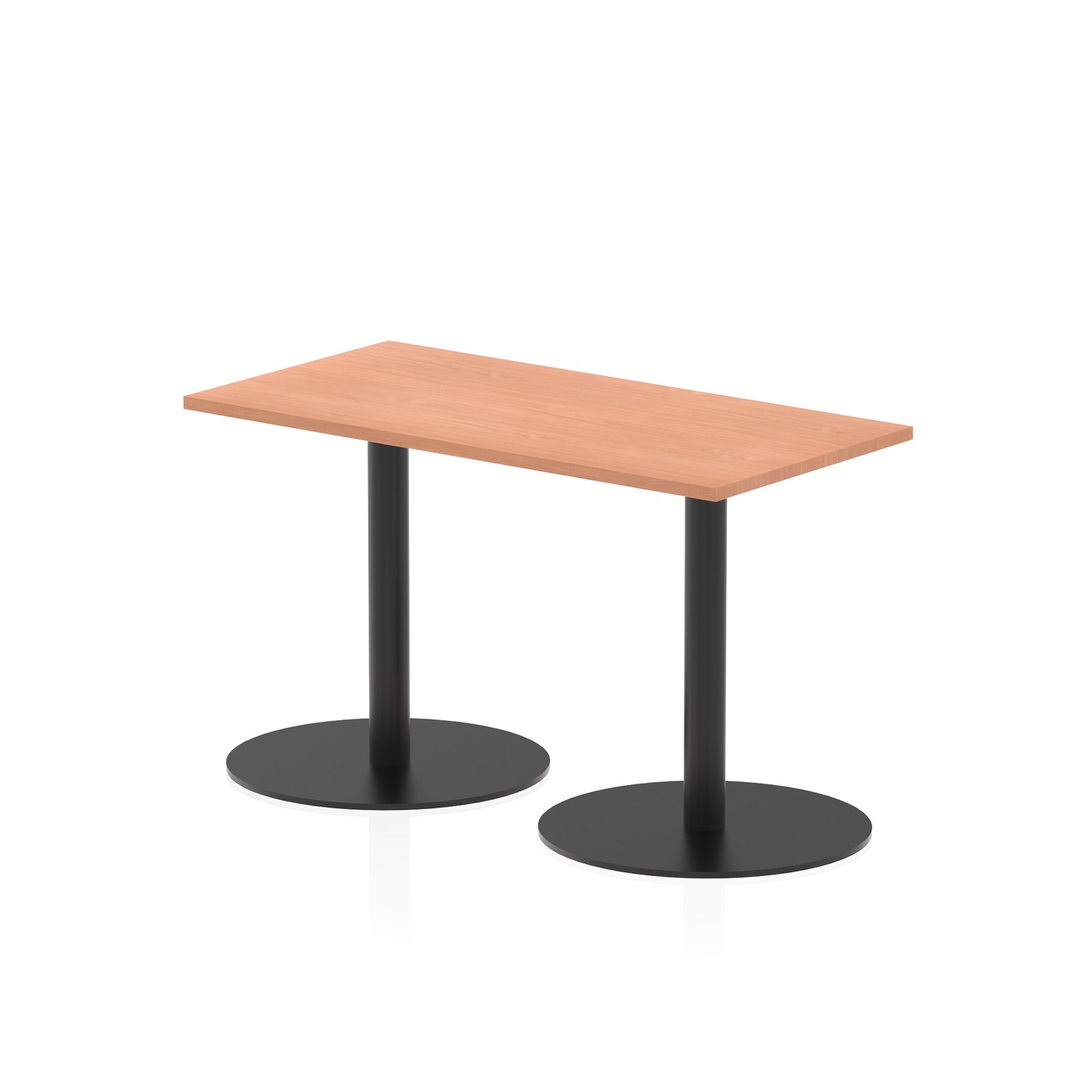 ITL0532_1 Italia Slimline Rectangular Poseur Table Black Leg - Image 1