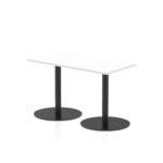 Italia Slimline Rectangular Poseur Table Black Leg - Image 3