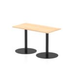 Italia Slimline Rectangular Poseur Table Black Leg - Image 4