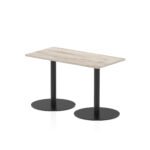 Italia Slimline Rectangular Poseur Table Black Leg - Image 6