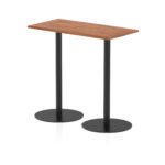 Italia Slimline Rectangular Poseur Table Black Leg - Image 8