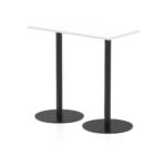 Italia Slimline Rectangular Poseur Table Black Leg - Image 9