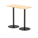 Italia Slimline Rectangular Poseur Table Black Leg - Image 10