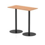 Italia Slimline Rectangular Poseur Table Black Leg - Image 11