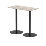 Italia Slimline Rectangular Poseur Table Black Leg - Image 12