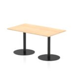 Italia Rectangular Poseur Table Black Leg - Image 16