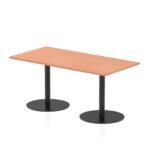 Italia Rectangular Poseur Table Black Leg - Image 25