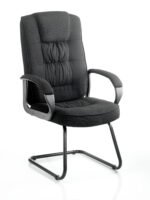 Moore Deluxe High Back Black Cantilever Visitor Chair with Arms - Image 10