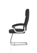 Moore Deluxe High Back Black Cantilever Visitor Chair with Arms - Image 4