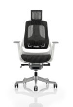 Zure High Back White Shell Executive Office Chair with Arms - Image 33