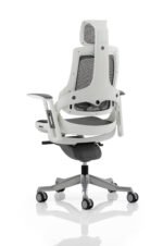 Zure High Back White Shell Executive Office Chair with Arms - Image 34