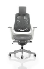 Zure High Back White Shell Executive Office Chair with Arms - Image 39