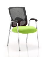 Portland Medium Mesh Back (Straight Leg) Visitor Chair with Arms - Image 10