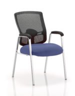Portland Medium Mesh Back (Straight Leg) Visitor Chair with Arms - Image 11