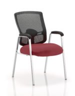 Portland Medium Mesh Back (Straight Leg) Visitor Chair with Arms - Image 14
