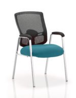 Portland Medium Mesh Back (Straight Leg) Visitor Chair with Arms - Image 15