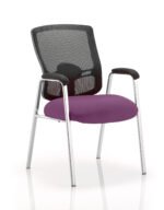 Portland Medium Mesh Back (Straight Leg) Visitor Chair with Arms - Image 16