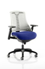 Flex Medium Back Black Frame Task Operator Office Chair with Arms - Image 26