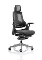Zure High Back Black Shell Executive Office Chair with Arms