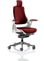 Zure High Back White Shell Executive Office Chair with Arms - Image 68