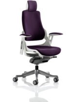 Zure High Back White Shell Executive Office Chair with Arms - Image 72