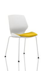 Florence White Frame Fabric Seat Visitor Chair - Image 16