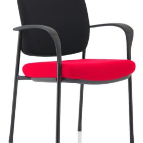 Brunswick Deluxe Medium Back Stacking Visitor Office Chair with Arms