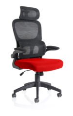 Iris Task Operator Mesh Back Fabric Seat With Headrest - Image 9