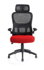 Iris Task Operator Mesh Back Fabric Seat With Headrest - Image 10