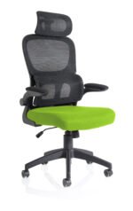 Iris Task Operator Mesh Back Fabric Seat With Headrest - Image 17