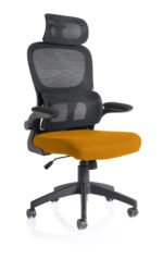 Iris Task Operator Mesh Back Fabric Seat With Headrest - Image 41