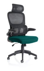 Iris Task Operator Mesh Back Fabric Seat With Headrest - Image 57