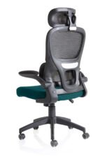 Iris Task Operator Mesh Back Fabric Seat With Headrest - Image 61