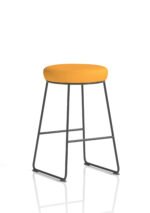Turin Black Frame Fabric Seat Stool Chair - Image 8