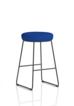 Turin Black Frame Fabric Seat Stool Chair - Image 9