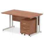 Impulse 1400mm Cantilever Straight Desk With Mobile Pedestal - Image 16
