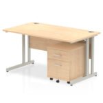 Impulse 1400mm Cantilever Straight Desk With Mobile Pedestal - Image 9